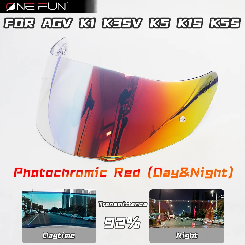 K1 Visor Shield Photochromic Red/Blue Helmet For AGV K1 K1S K3SV K5 K5S Motorcycle Lens Anti-fog Para Moto Casque UV protection
K1 Visor Shield Photochromic Red/Blue Helmet For AGV K1 K1S K3SV K5 K5S Motorcycle Lens Anti-fog Para Moto Casque UV protection