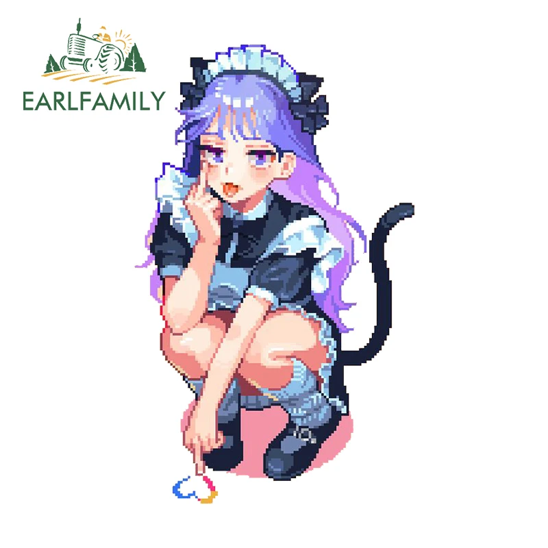 EARLFAMILY 13cm X 7.9cm for Pixel Style Cute Maid Girl Car Stickers Sunscreen Vinyl Decals Fashionable Laptop Decor Car Goods
EARLFAMILY 13cm X 7.9cm for Pixel Style Cute Maid Girl Car Stickers Sunscreen Vinyl Decals Fashionable Laptop Decor Car Goods