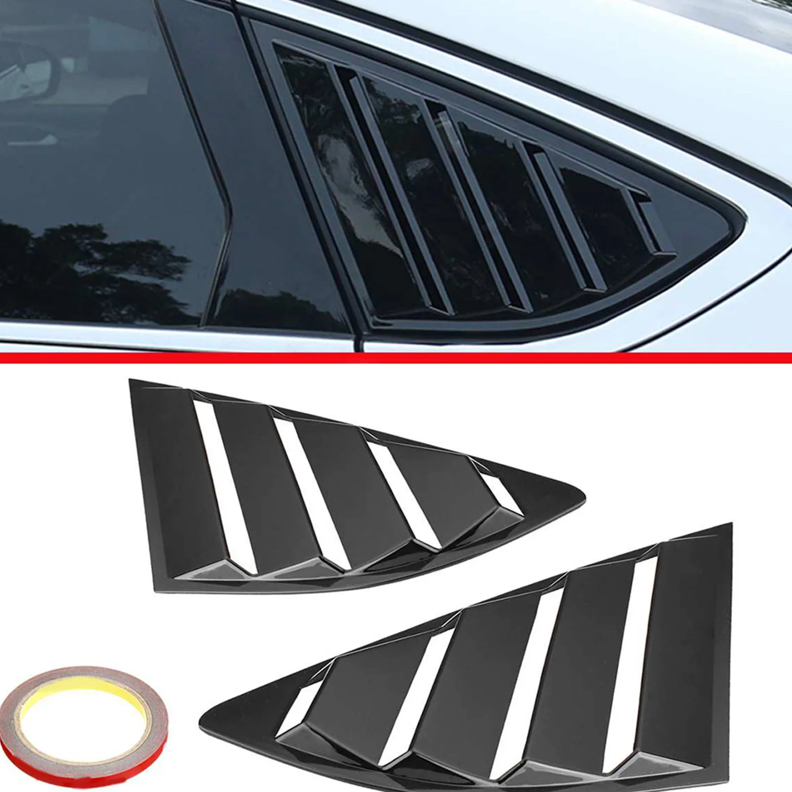 ABS Car Rear Side Window Louvers Black Stepped Design Peel and Stick Easy Installation Enhances Stylish Appearance Protects
ABS Car Rear Side Window Louvers Black Stepped Design Peel and Stick Easy Installation Enhances Stylish Appearance Protects