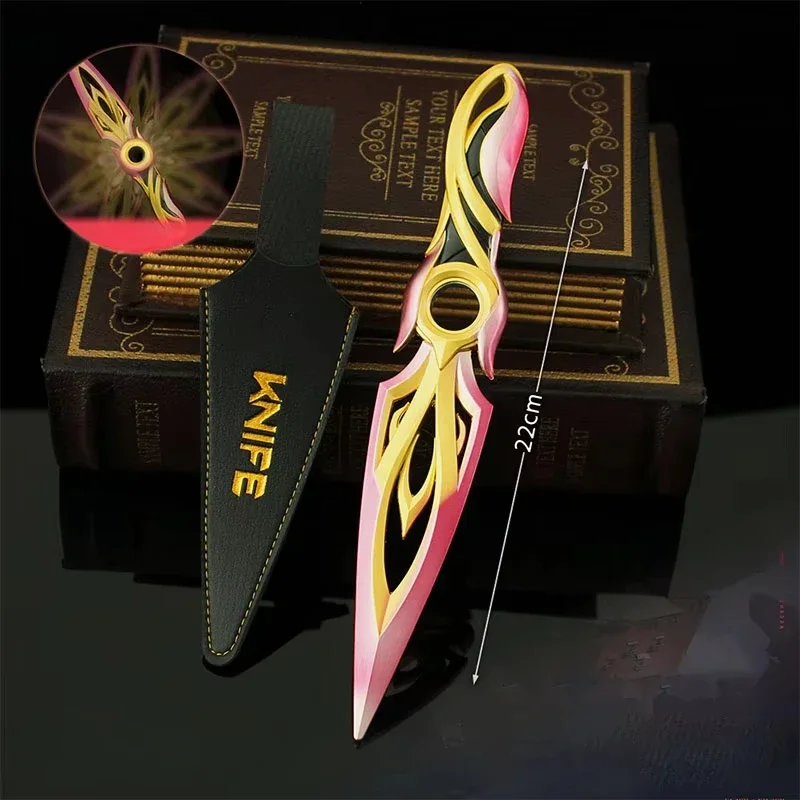 22cm Valorant Game Peripherals Rotatable Mystbloom Kunai with Holster All Metal Toy Sword Cosplay Prop Boy Gifts Children's Toys
22cm Valorant Game Peripherals Rotatable Mystbloom Kunai with Holster All Metal Toy Sword Cosplay Prop Boy Gifts Children's Toys