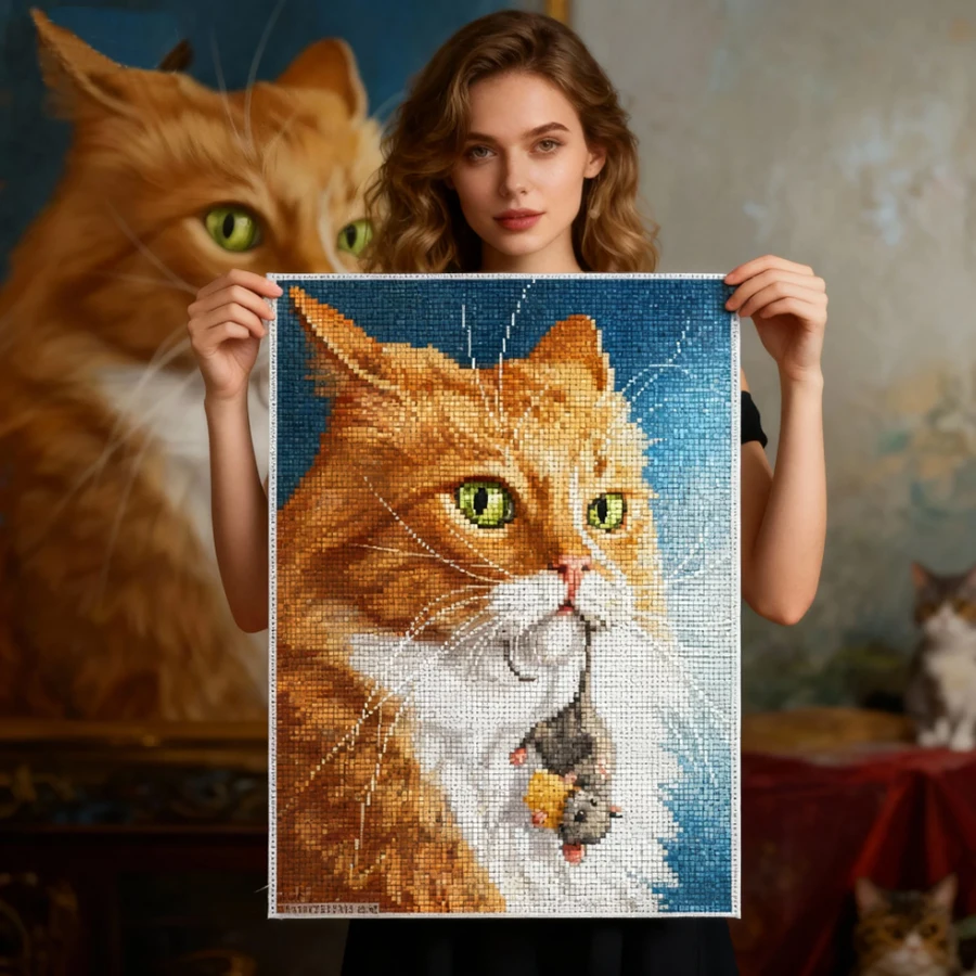 cat 2026 New style Cute animal cartoon DIY Cross-stitch 11CT Full embroidery printed Canvas Home Decoration Living Room Design
cat 2026 New style Cute animal cartoon DIY Cross-stitch 11CT Full embroidery printed Canvas Home Decoration Living Room Design