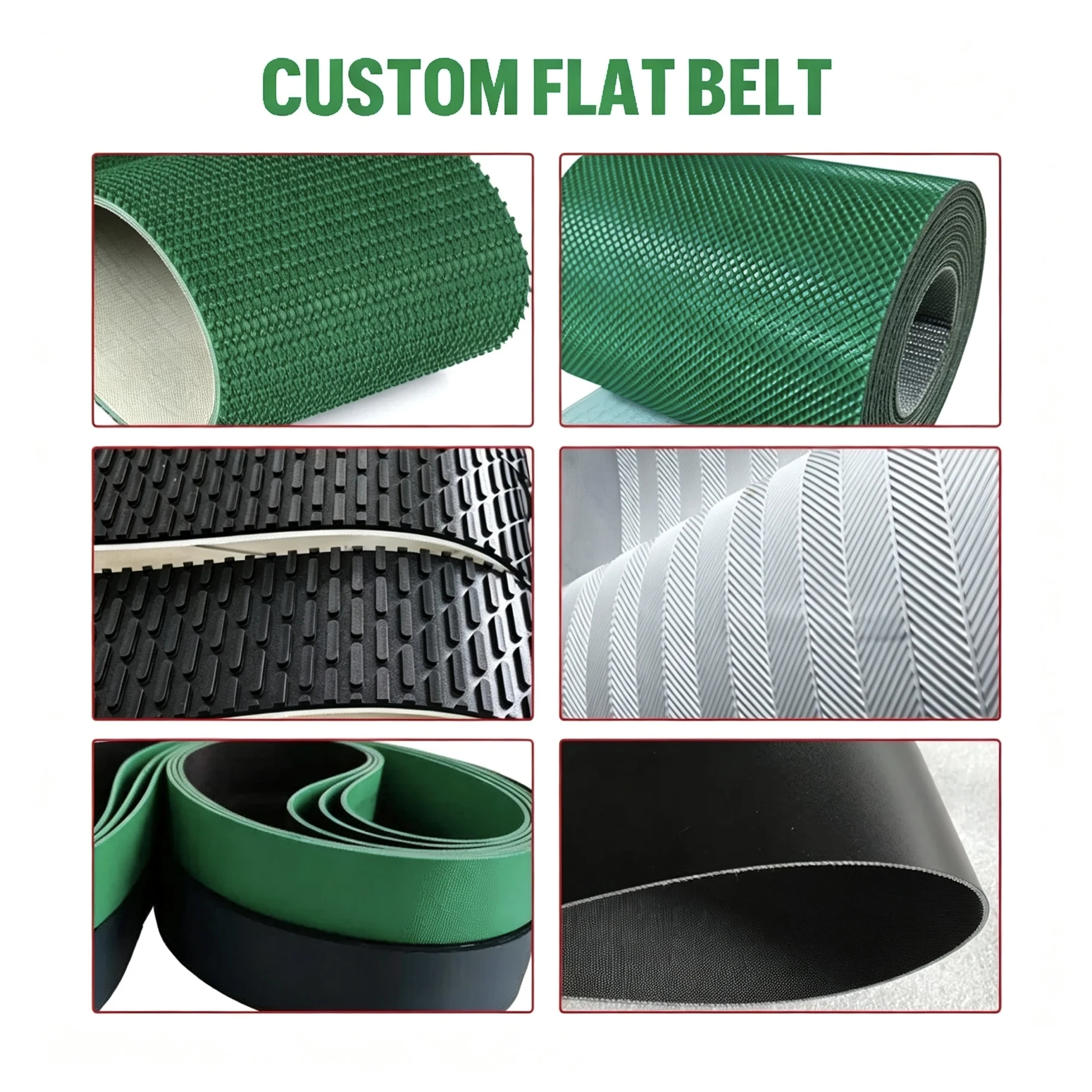 Custom Flat Conveyor Belt Industrial Customized Size Flat Transmission Belt