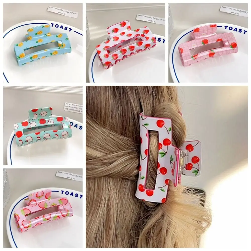 Cute Cherry/Watermelon Fruit Series Crab Clip Square Hollow Geometry Hair Claw Colorful Lovely Acetic Acid Shark Clip Party
Cute Cherry/Watermelon Fruit Series Crab Clip Square Hollow Geometry Hair Claw Colorful Lovely Acetic Acid Shark Clip Party