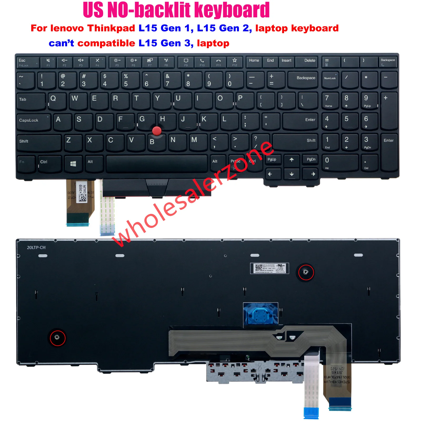 New keyboard for IBM Thinkpad L15,Thinkpad L15 gen 1,Thinkpad L15 gen 2 Series laptop US layout keyboard
New keyboard for IBM Thinkpad L15,Thinkpad L15 gen 1,Thinkpad L15 gen 2 Series laptop US layout keyboard