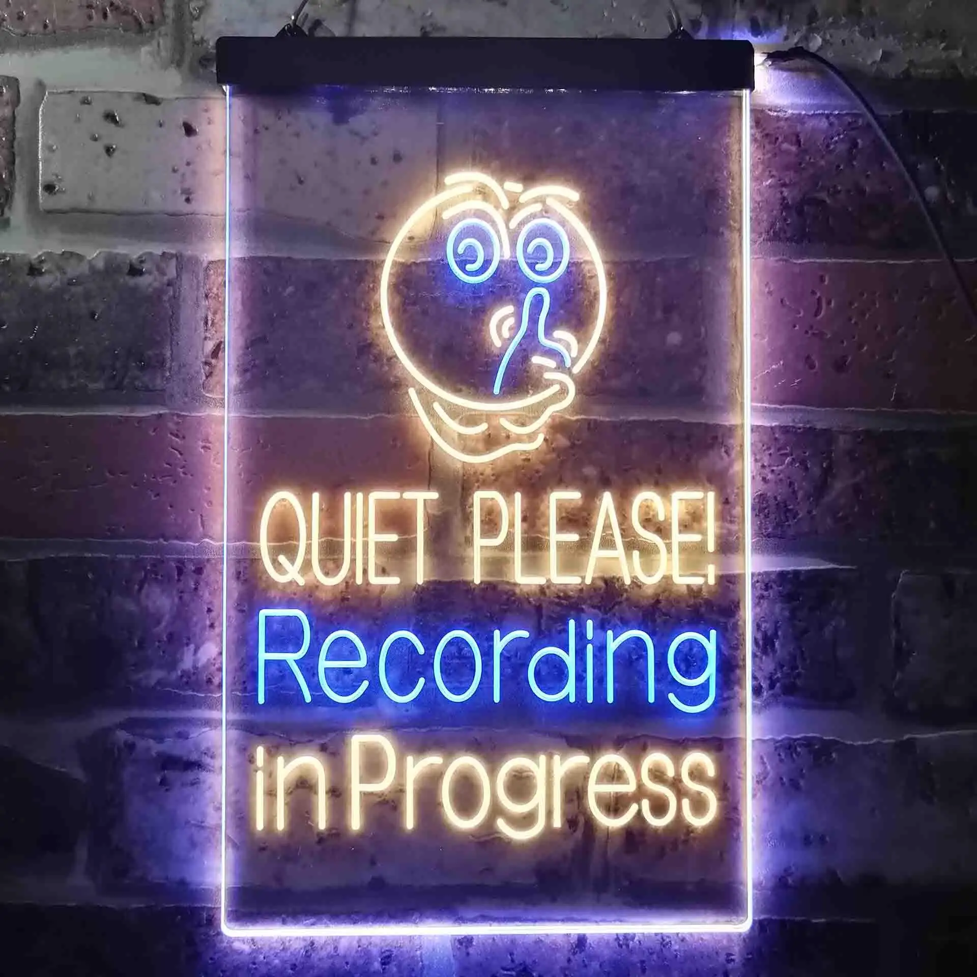 Quiet Please Recording in Progress Studio Dual Color Led Neon Sign st6-i3580 
Quiet Please Recording in Progress Studio Dual Color Led Neon Sign st6-i3580