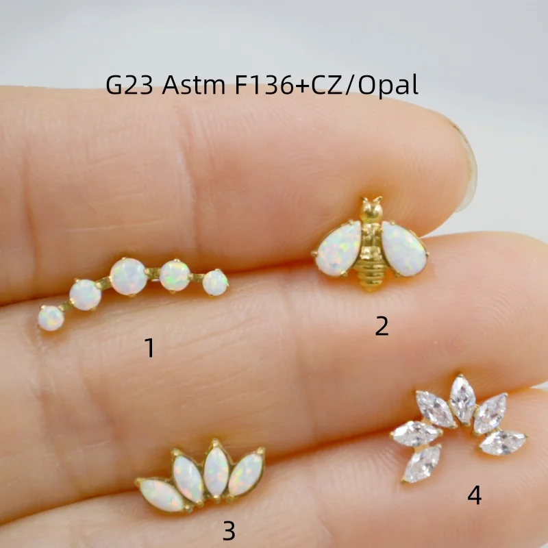Lot10pcs G23 Titanium Astm F136 CZ Opal Lip Labret Ring Bar Ear Cartilage Helix Rook Tragus Studs 16G Body Piercing Jewelry
Lot10pcs G23 Titanium Astm F136 CZ Opal Lip Labret Ring Bar Ear Cartilage Helix Rook Tragus Studs 16G Body Piercing Jewelry