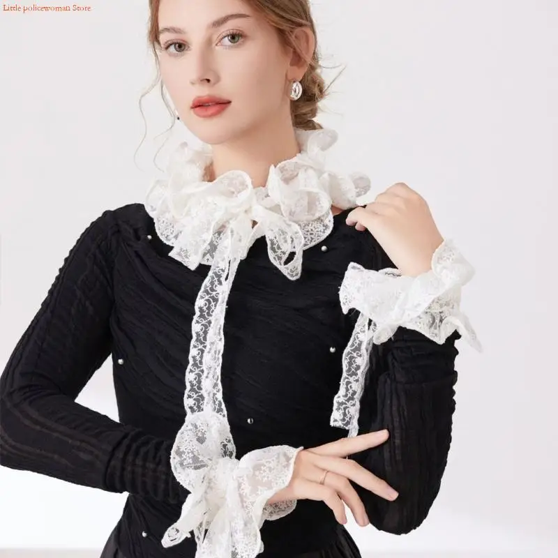 F92D Detachable Lace Collar Wrist Cuffs Sleeves Female Fashion Clothing Accessories
F92D Detachable Lace Collar Wrist Cuffs Sleeves Female Fashion Clothing Accessories