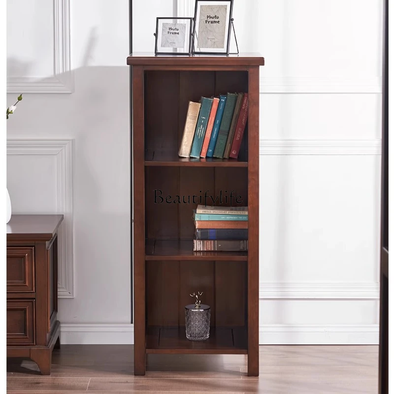 American retro solid wood small vertical cabinet corner cabinet simple black cherry wood modern living room environmentally
American retro solid wood small vertical cabinet corner cabinet simple black cherry wood modern living room environmentally