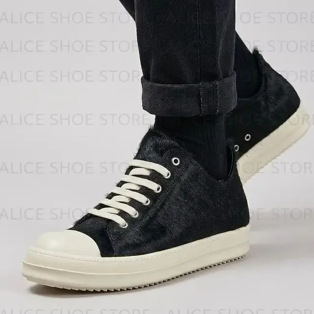 Brand Casual Women Shoe Horse Fur Leather Dark Men Sneaker Black Low Top Lace Up Quality Designer Fashion Thick-sole Flat Shoe
Brand Casual Women Shoe Horse Fur Leather Dark Men Sneaker Black Low Top Lace Up Quality Designer Fashion Thick-sole Flat Shoe