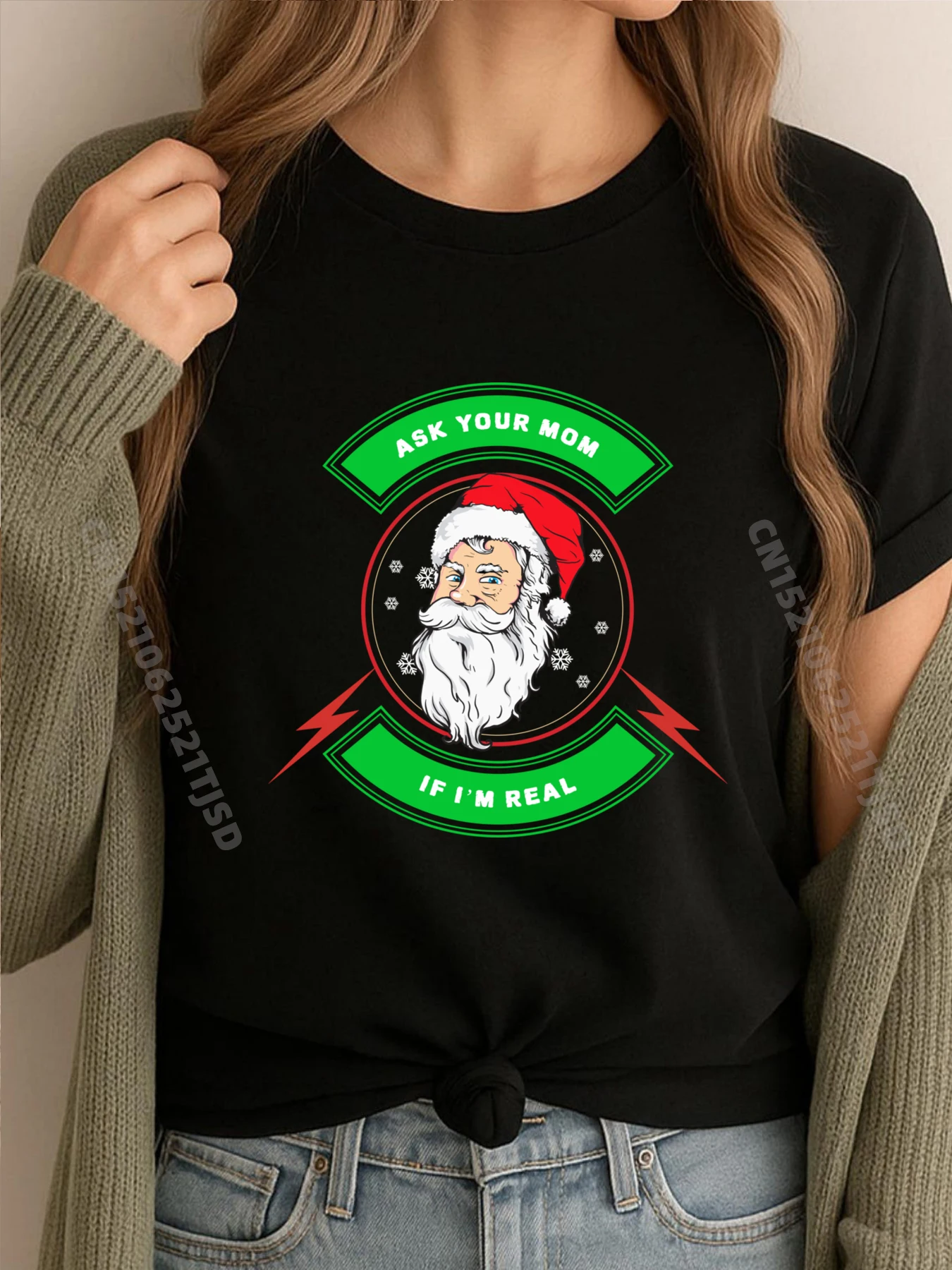 Спросите свою маму, если я настоящий Санта-Клаус, необычная рождественская футболка с рисунком, модная и модная мужская одежда с алфавитом
Спросите свою маму, если я настоящий Санта-Клаус, необычная рождественская футболка с рисунком, модная и модная мужская одежда с алфавитом