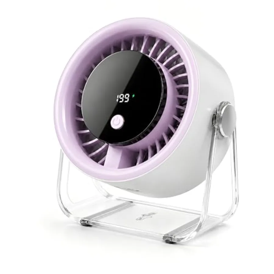 Portable Desk Fan for Bedroom, 199 Speeds Rechargeable USB Table Fan with 4000mAh Battery, 360° Rotation, LED Display, Quiet Wa
Portable Desk Fan for Bedroom, 199 Speeds Rechargeable USB Table Fan with 4000mAh Battery, 360° Rotation, LED Display, Quiet Wa