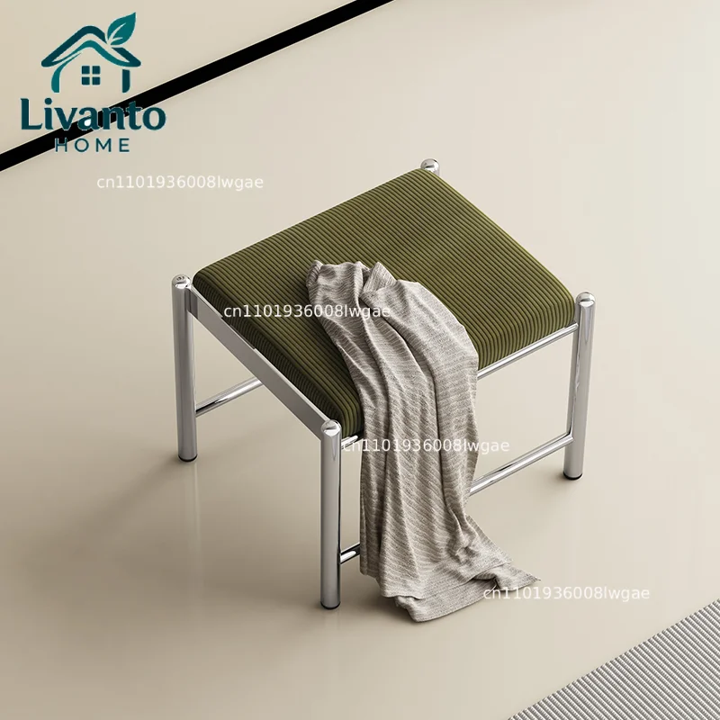 French Retro Corduroy Shoe Bench Simple Metal Frame Dark Green Soft Bag Nordic Style Footstool Bedroom Leisure
French Retro Corduroy Shoe Bench Simple Metal Frame Dark Green Soft Bag Nordic Style Footstool Bedroom Leisure
