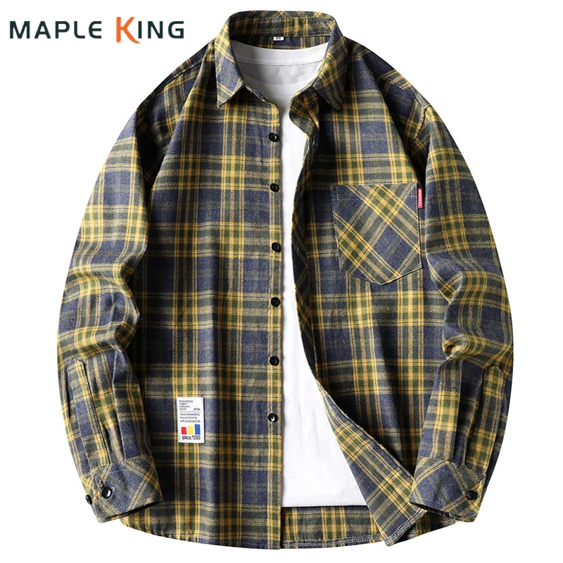 Mens Plaid Shirts Kemeja Pria Korea Style 2025 New in Long Sleeve Casual Hip Hop Cardigan Camisas Streetwear Men Work Shirt 4XL
Mens Plaid Shirts Kemeja Pria Korea Style 2025 New in Long Sleeve Casual Hip Hop Cardigan Camisas Streetwear Men Work Shirt 4XL