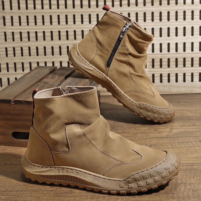 New Men's Zipper Boots Fashion Designer Comfortable Breathable Sports Shoes 2025 Men's Casual Non-slip Wear-resistant Work Boots
New Men's Zipper Boots Fashion Designer Comfortable Breathable Sports Shoes 2025 Men's Casual Non-slip Wear-resistant Work Boots