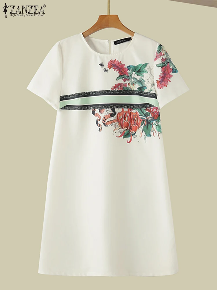 ZANZEA Women Short Sleeve Vestidos 2024 Summer Summer Knee Dress Vintage Floral Print Robes Casual Loose O-neck Midi Dresses
ZANZEA Women Short Sleeve Vestidos 2024 Summer Summer Knee Dress Vintage Floral Print Robes Casual Loose O-neck Midi Dresses