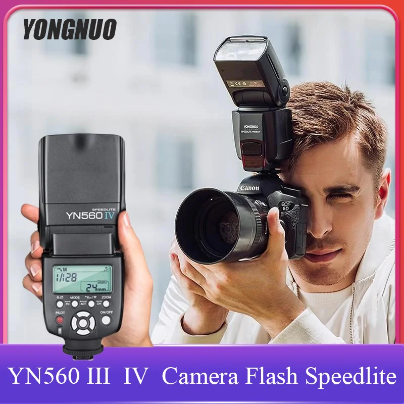 YONGNUO YN560 IV YN560 III Camera Flash Speedlite Light Custom 2.4G Wireless Set-top Flash for Canon Nikon Fuji DSLR Camera
YONGNUO YN560 IV YN560 III Camera Flash Speedlite Light Custom 2.4G Wireless Set-top Flash for Canon Nikon Fuji DSLR Camera