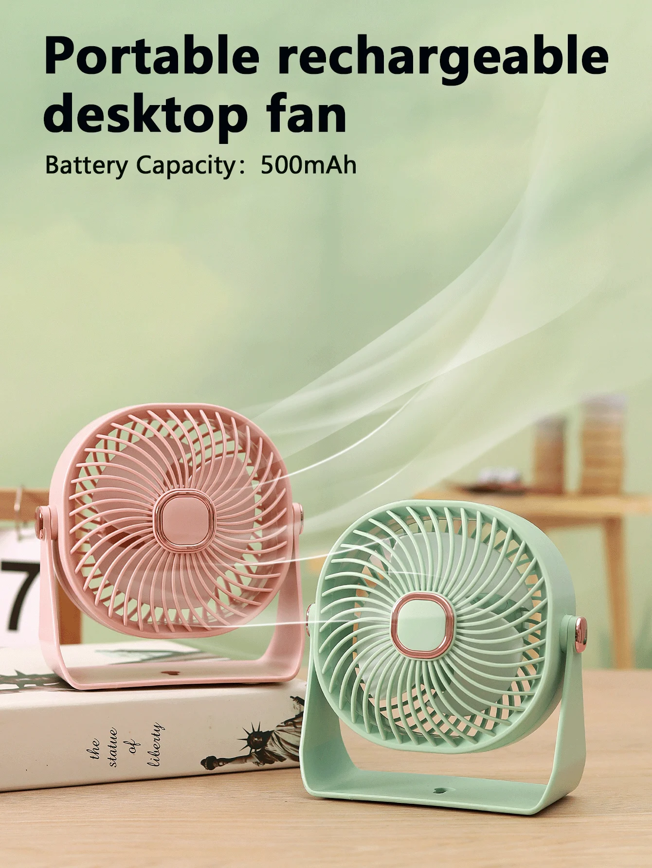 360° Rotating Clip On Fan AOYI 500mAh Rechargeable 3-Speed Mini Portable Fan USB Personal Cooler for Stroller Outdoor Camping Golf Cart Beach Travel
360° Rotating Clip On Fan AOYI 500mAh Rechargeable 3-Speed Mini Portable Fan USB Personal Cooler for Stroller Outdoor Camping Golf Cart Beach Travel