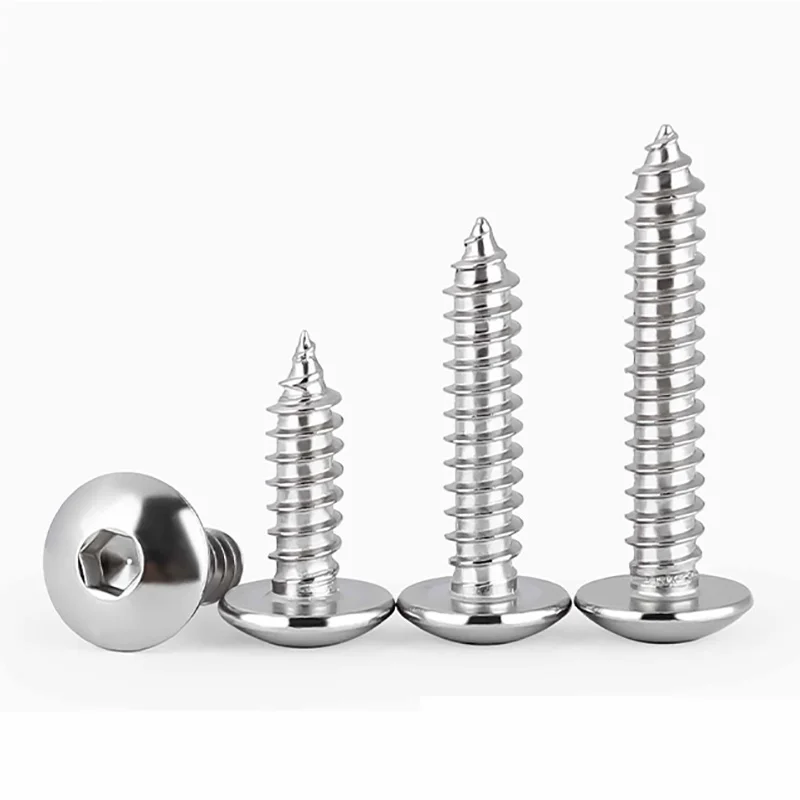 M2 M2.3 M2.6 M3 M3.5 M4 M5 M6 M8 M10 304 Stainless Steel Pan Round Head Hexagon Socket Self Tapping Screws Wood Screw L=4 -100mm
M2 M2.3 M2.6 M3 M3.5 M4 M5 M6 M8 M10 304 Stainless Steel Pan Round Head Hexagon Socket Self Tapping Screws Wood Screw L=4 -100mm