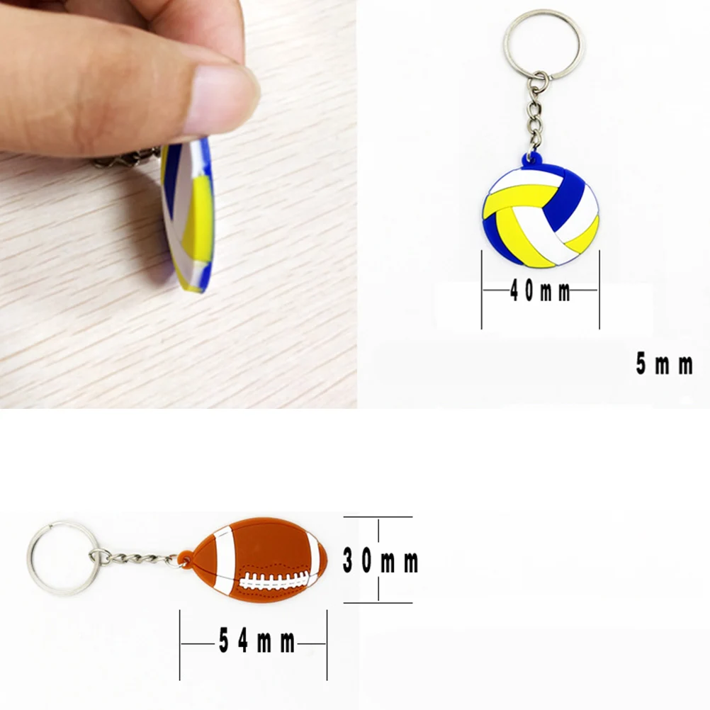 PVC Ball Keychain Basketball Football Ring Baseball Handbag Hanging Pendant Rugby Sports Creative Gift Family Friend Bag
PVC Ball Keychain Basketball Football Ring Baseball Handbag Hanging Pendant Rugby Sports Creative Gift Family Friend Bag