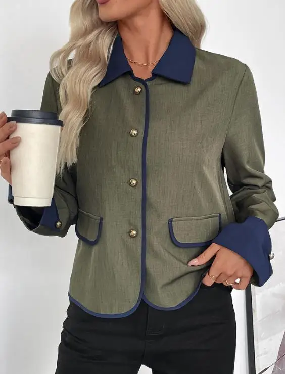 Элегантная новая модная повседневная осенняя винтажная лоскутная куртка контрастного цвета, маленькая ароматная стильная куртка, высококачественная короткая женская куртка
Элегантная новая модная повседневная осенняя винтажная лоскутная куртка контрастного цвета, маленькая ароматная стильная куртка, высококачественная короткая женская куртка