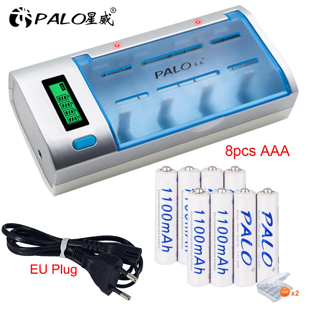 Аккумуляторная батарея PALO AAA 1100 мАч/1,2 в, стандартная аккумуляторная батарея 3000 мАч с интеллектуальным зарядным устройством для батарей AA/AAA
Аккумуляторная батарея PALO AAA 1100 мАч/1,2 в, стандартная аккумуляторная батарея 3000 мАч с интеллектуальным зарядным устройством для батарей AA/AAA