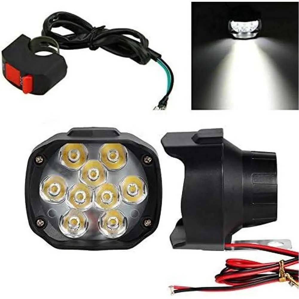 1Pair 12V Motorcycle 9LED Headlight Driving Fog Spot Light Aluminum alloy housing Universal For ATV UTV offroad vehicles
1Pair 12V Motorcycle 9LED Headlight Driving Fog Spot Light Aluminum alloy housing Universal For ATV UTV offroad vehicles