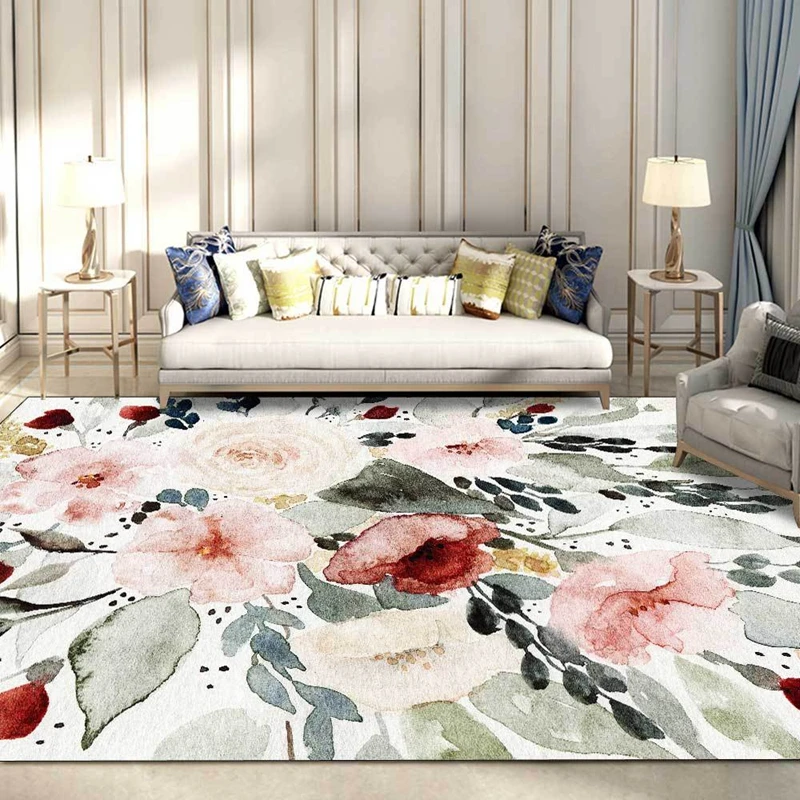 Nordic Style Bedroom Bedside Area Rugs Watercolor Flowers Printed Home Decor Carpet Kitchen Balcony Bath Non-Slip Floor Door Mat
Nordic Style Bedroom Bedside Area Rugs Watercolor Flowers Printed Home Decor Carpet Kitchen Balcony Bath Non-Slip Floor Door Mat