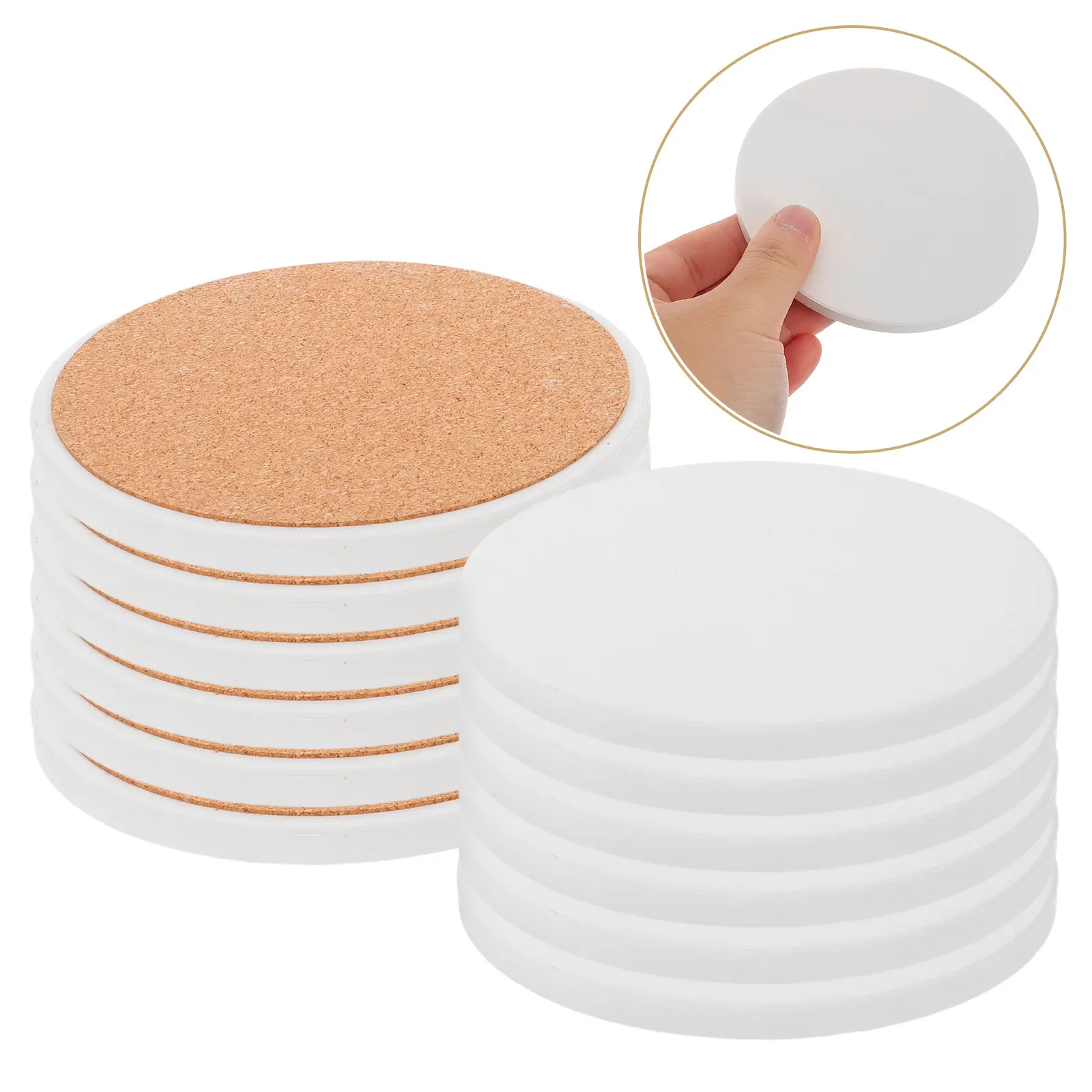 12pcs Sublimation Coasters Blanks White Round Ceramic Coasters with Cork Backing Pads Heat Transfer for DIY Crafts Painting Home
12pcs Sublimation Coasters Blanks White Round Ceramic Coasters with Cork Backing Pads Heat Transfer for DIY Crafts Painting Home