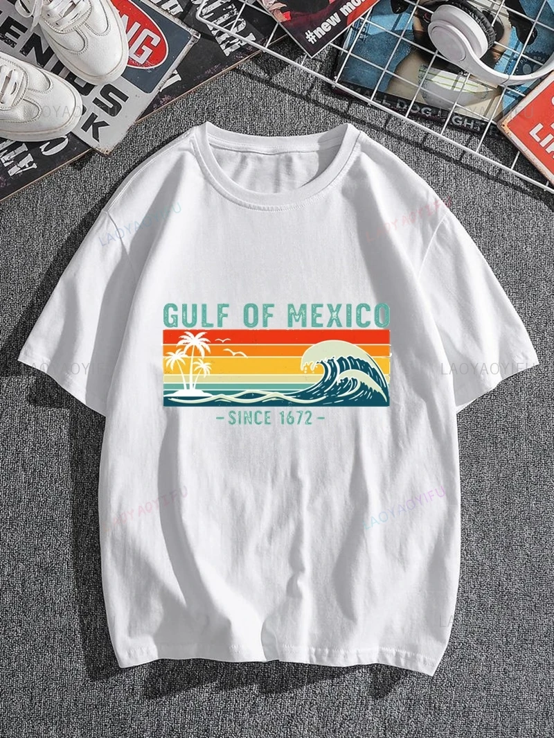 Gulf of Mexico Since 1672, унисекс Модная футболка с графическим принтом Gulf of Mexico, повседневная хлопковая футболка с круглым вырезом в стиле ретро
Gulf of Mexico Since 1672, унисекс Модная футболка с графическим принтом Gulf of Mexico, повседневная хлопковая футболка с круглым вырезом в стиле ретро