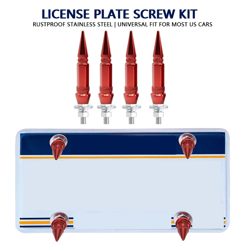 4pcs Anti-Theft License Plate Screws,Security Car Tag Bolts Fasteners Kit,Rustproof Exterior Decor Accessories for Most Cars
4pcs Anti-Theft License Plate Screws,Security Car Tag Bolts Fasteners Kit,Rustproof Exterior Decor Accessories for Most Cars