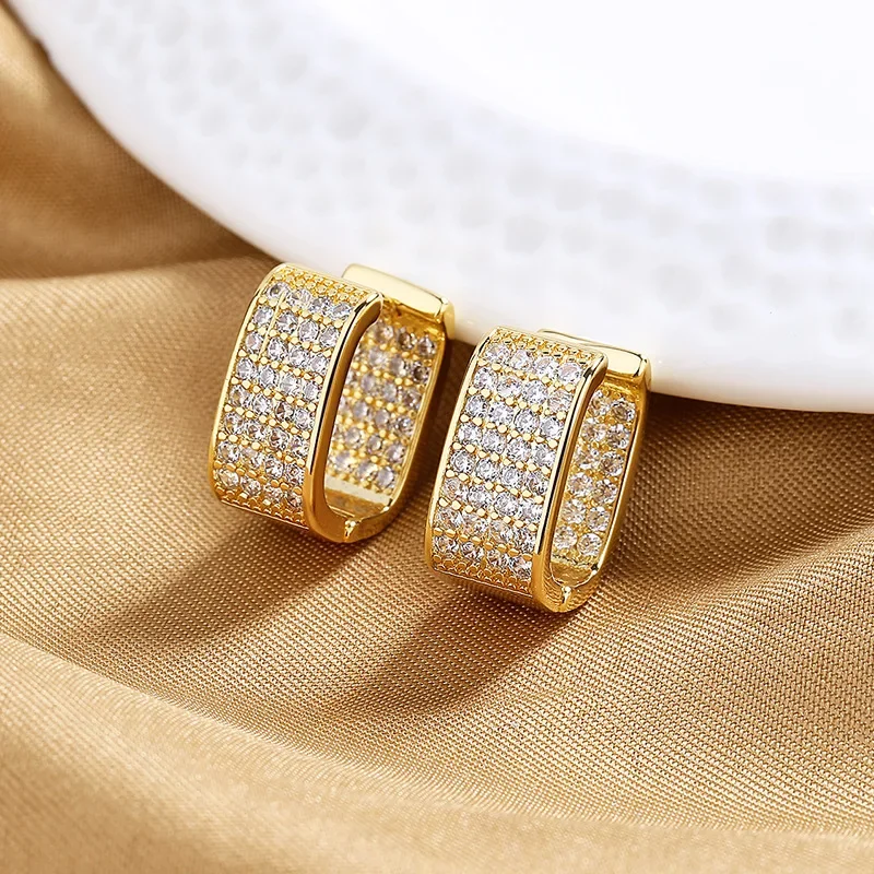 New style bright double sided zircon square simple personality cold wind female light luxury niche design earrings
New style bright double sided zircon square simple personality cold wind female light luxury niche design earrings