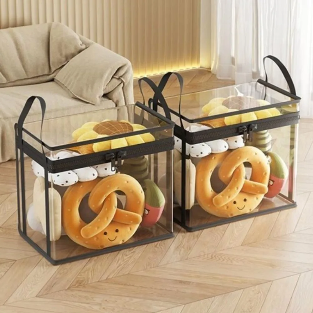 Large Capacity Stuffed Toy Storage Box Clear PVC Doll Organizing Bag with Handle Folding Basket Plush Toy Storage Bag Home
Large Capacity Stuffed Toy Storage Box Clear PVC Doll Organizing Bag with Handle Folding Basket Plush Toy Storage Bag Home