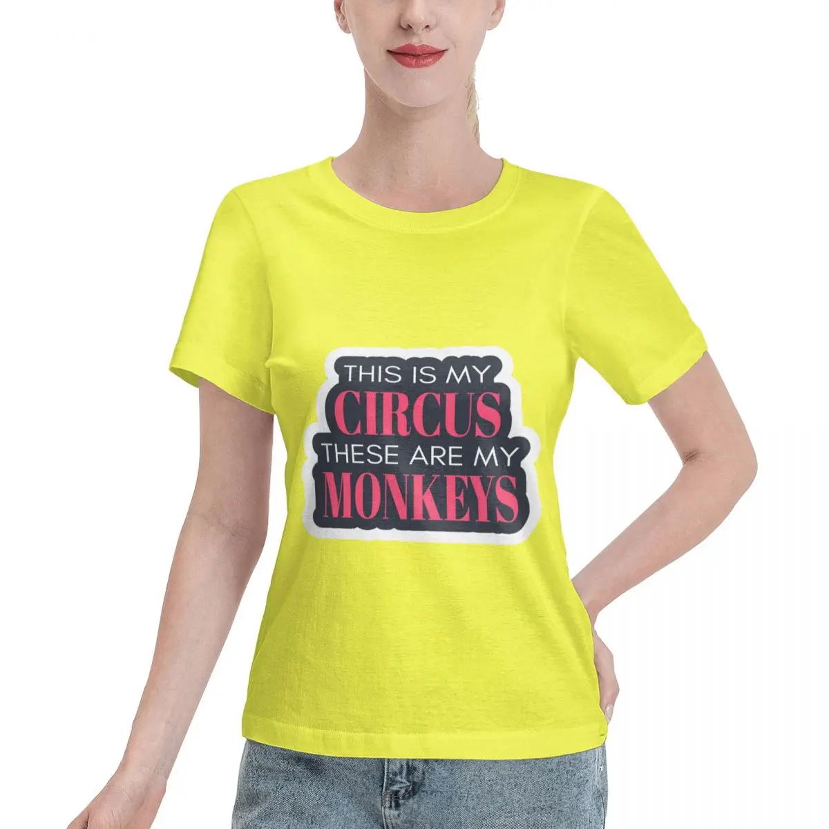Not My Circus Not My Monkeys Women's 100% Cotton Short Sleeve T-shirt Top Loose Tshirt
Not My Circus Not My Monkeys Women's 100% Cotton Short Sleeve T-shirt Top Loose Tshirt