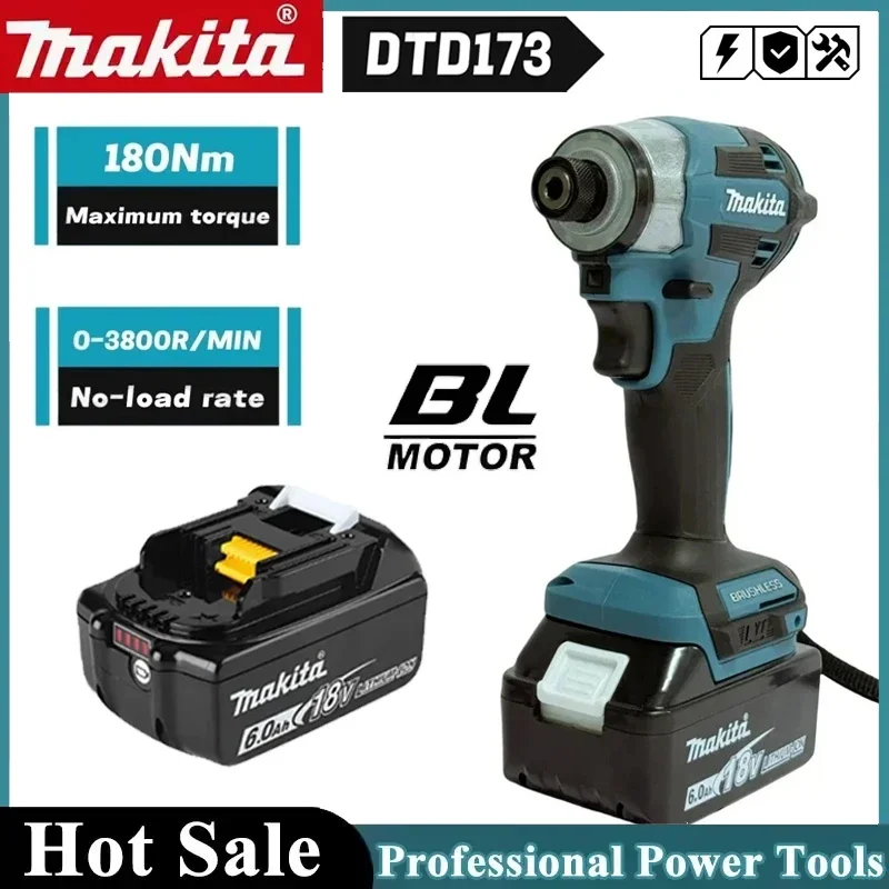Makita DTD173 Brushless Impact Driver Rechargeable Screwdriver Drills Cordless Power Tools 18V BL Motor Tools
Makita DTD173 Brushless Impact Driver Rechargeable Screwdriver Drills Cordless Power Tools 18V BL Motor Tools