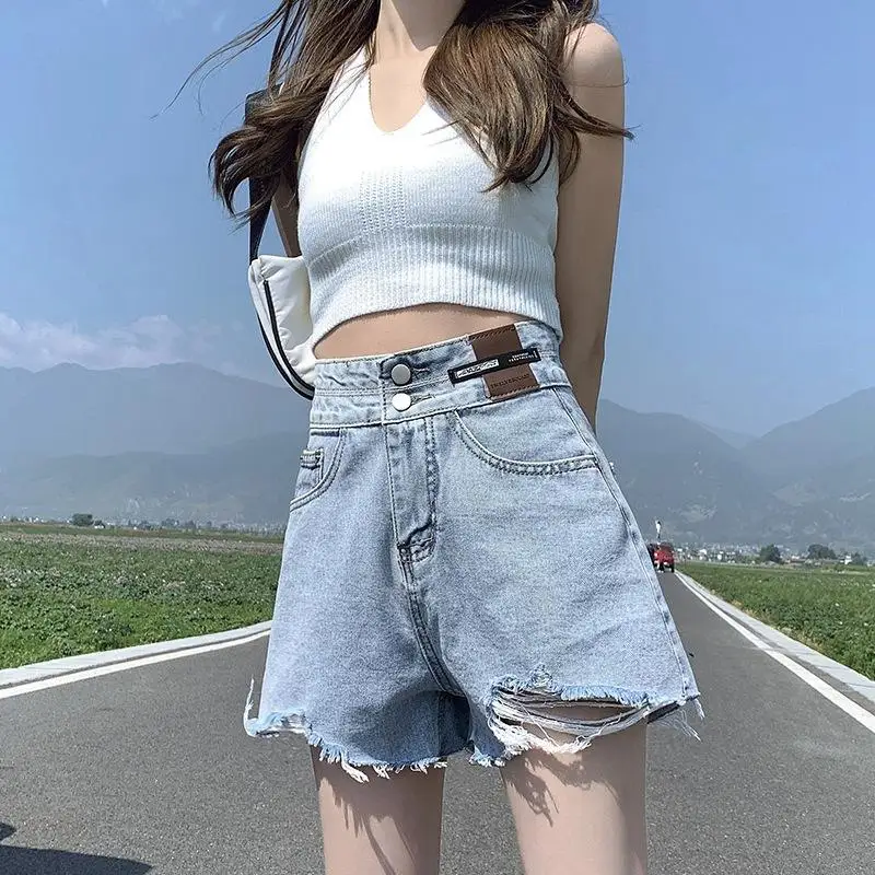 High Waist Denim Shorts Women's Summer New Style A-Line Wide Leg Hot Pants Trendy Ins Short Skirts High Waist Shorts
High Waist Denim Shorts Women's Summer New Style A-Line Wide Leg Hot Pants Trendy Ins Short Skirts High Waist Shorts