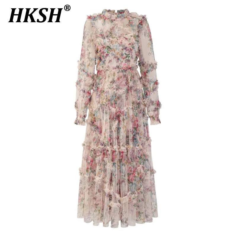 HKSH 2025 Women's Tide Long Sleeve Skirts Floral Organza Pleated Elegant Formal Mesh Fashion Chic Elegant Wedding Dress HK3712
HKSH 2025 Women's Tide Long Sleeve Skirts Floral Organza Pleated Elegant Formal Mesh Fashion Chic Elegant Wedding Dress HK3712