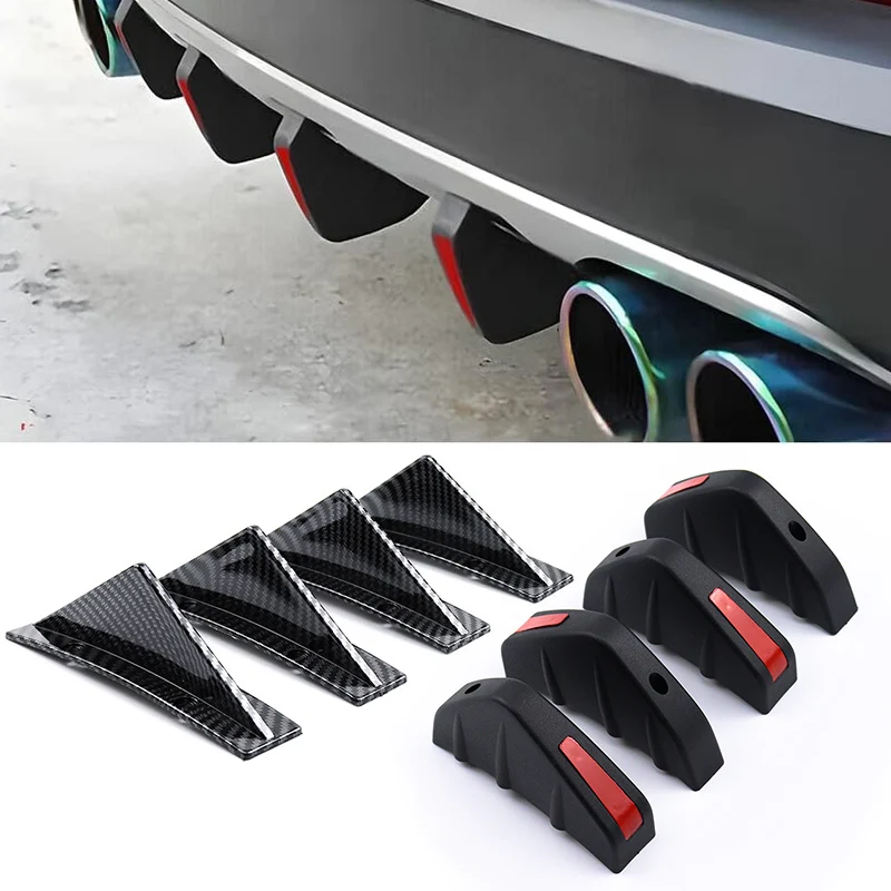 4pcs Universal Car Curved Shape Rear Bumper Diffuser Shark Fin Spoiler Trim Covers Decoration Set Lip Wing Splitter For BMW
4pcs Universal Car Curved Shape Rear Bumper Diffuser Shark Fin Spoiler Trim Covers Decoration Set Lip Wing Splitter For BMW