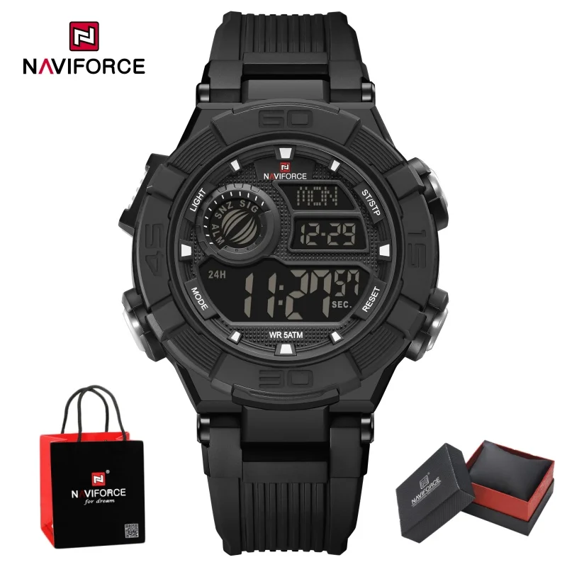 NAVIFORCE Watches for Man LCD Digital Luminous Big Dial TPU Strap Original Design Outdoor Student Daily Wear Wristwatch Gift Box
NAVIFORCE Watches for Man LCD Digital Luminous Big Dial TPU Strap Original Design Outdoor Student Daily Wear Wristwatch Gift Box