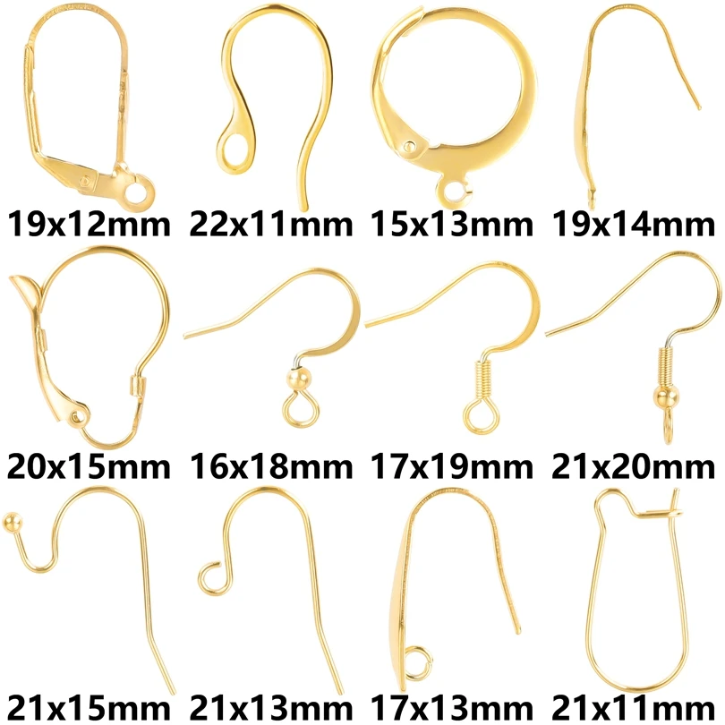 15PCS/Lot Stainless Steel Accessories For Jewelry Making Supplies Gold Ear Hooks DIY Earrings Material Ear Piercing Wholesale
15PCS/Lot Stainless Steel Accessories For Jewelry Making Supplies Gold Ear Hooks DIY Earrings Material Ear Piercing Wholesale