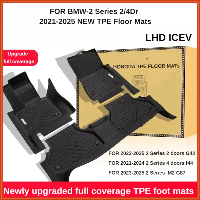 TPE Floor Mats for BMW 2 Series 2021-2025 F44/G42/G87 M2 2/4Dr Waterproof Anti-Slip Custom Fit All-Weather Full Coverage
TPE Floor Mats for BMW 2 Series 2021-2025 F44/G42/G87 M2 2/4Dr Waterproof Anti-Slip Custom Fit All-Weather Full Coverage