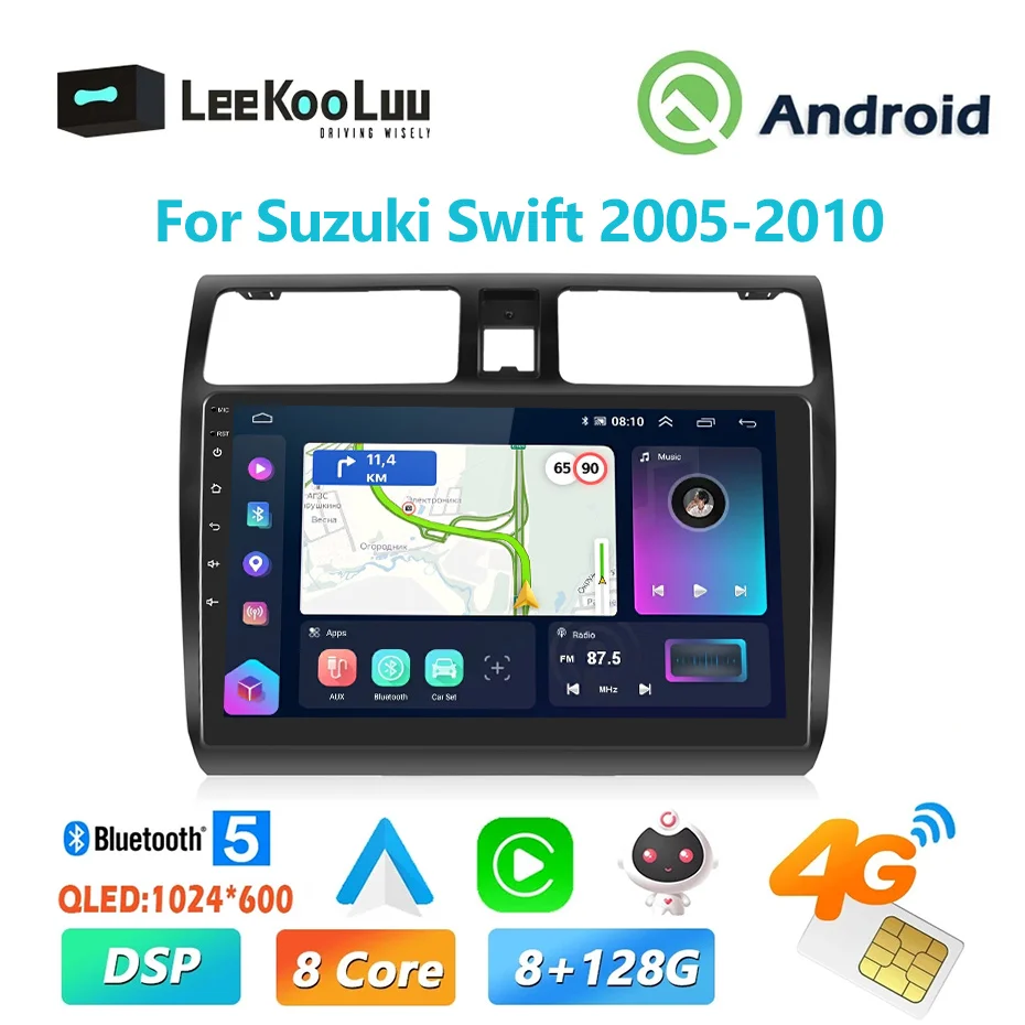 LeeKooLuu 10.1" 2 Din Android Car Radio GPS Auto Stereo Multimedia Video Player 4G WiFi DSP Carplay For Suzuki Swift 2005-2010
LeeKooLuu 10.1" 2 Din Android Car Radio GPS Auto Stereo Multimedia Video Player 4G WiFi DSP Carplay For Suzuki Swift 2005-2010