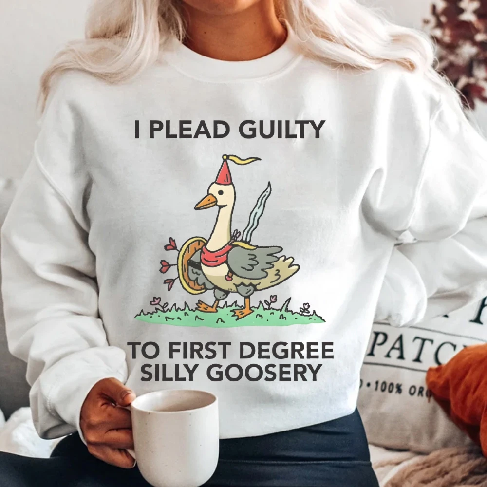 I Plead Guilty To First Degree Silly Goosery Silly Goose, милые толстовки с рисунком, свободный крой для весенне-осеннего активного отдыха
I Plead Guilty To First Degree Silly Goosery Silly Goose, милые толстовки с рисунком, свободный крой для весенне-осеннего активного отдыха