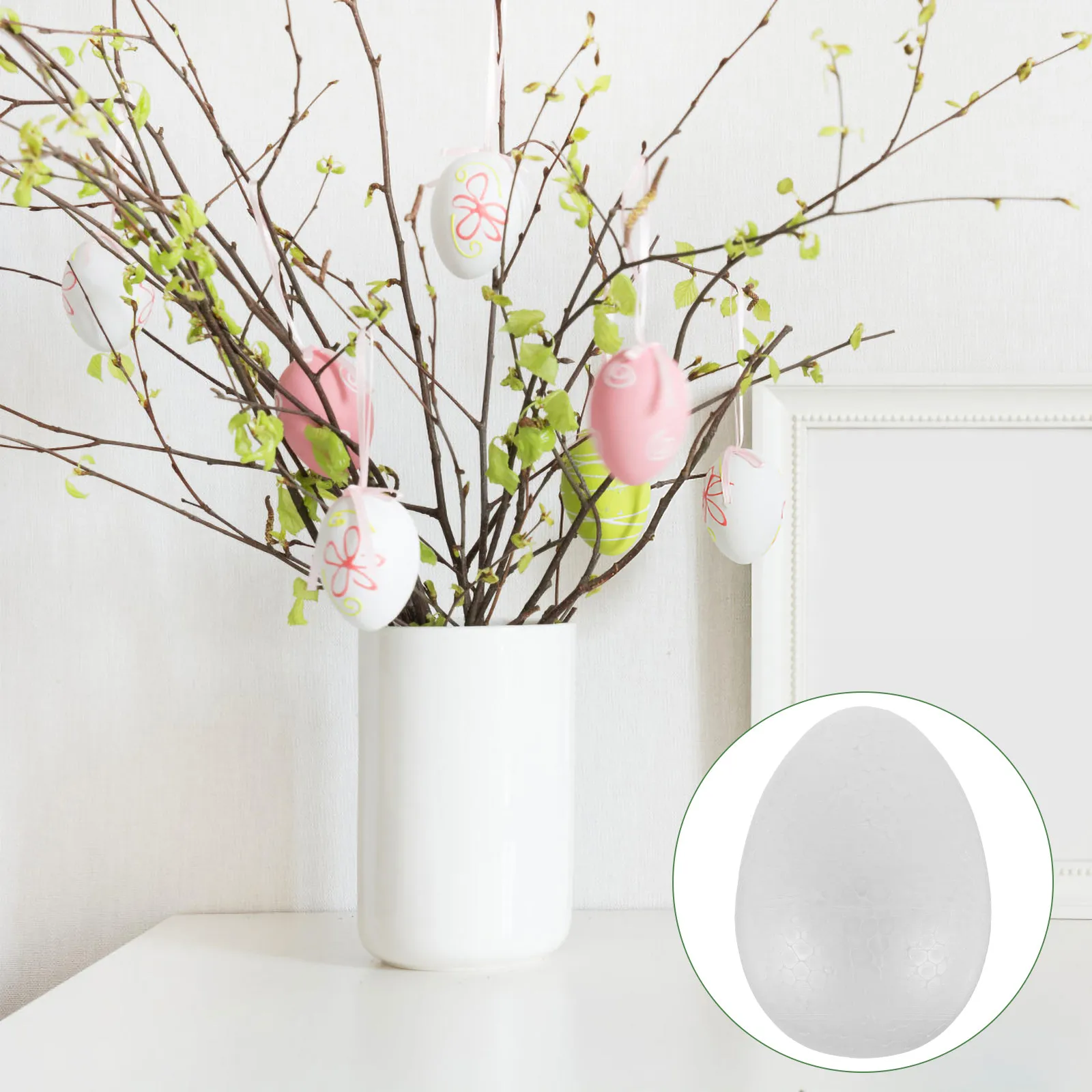 10Pcs White Foam Easter Eggs DIY Painting Crafts Unfinished Egg Ornaments for Easter Holiday Decoration and Festival Scene
10Pcs White Foam Easter Eggs DIY Painting Crafts Unfinished Egg Ornaments for Easter Holiday Decoration and Festival Scene