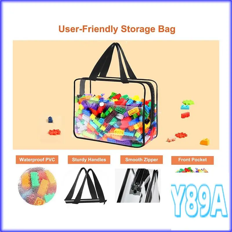 GO-6 Packs Toy Storage Bags,Reusable Clear Storage Bags With Front Pocket,Waterproof Toy Organizer Bags
GO-6 Packs Toy Storage Bags,Reusable Clear Storage Bags With Front Pocket,Waterproof Toy Organizer Bags