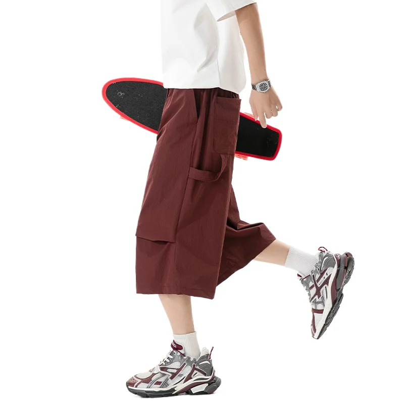 Unisex Capri Pants New Summer Fashion Casual Solid Color Trend Quick Dry Street Style Shorts Streetwear Urban Shopping Men Women
Unisex Capri Pants New Summer Fashion Casual Solid Color Trend Quick Dry Street Style Shorts Streetwear Urban Shopping Men Women