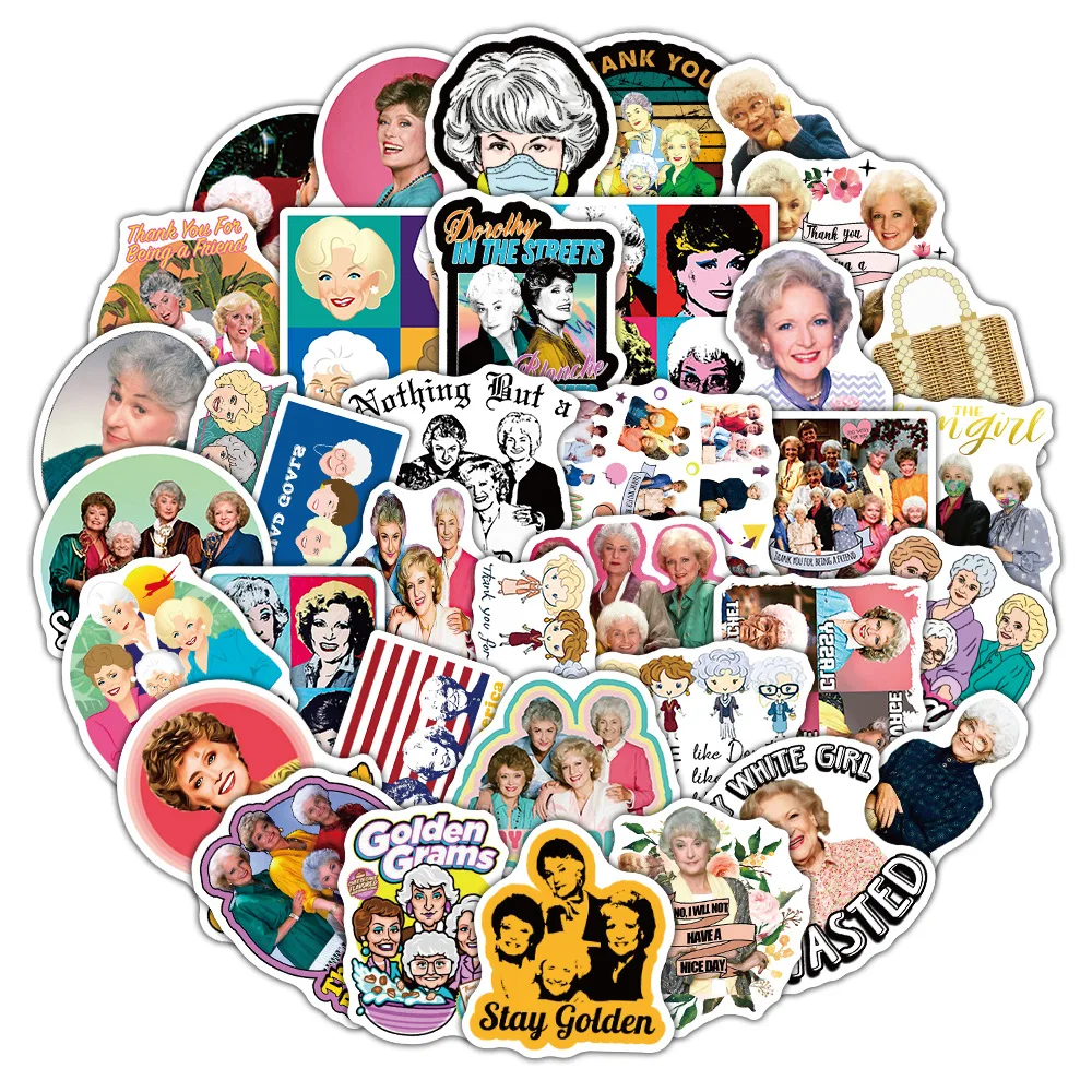 50PCS TV Series Golden Girls Graffiti Stickers Cartoon Creative Decoration Water Cup Pencil Box Scrapbook Luggage Decal Toys
50PCS TV Series Golden Girls Graffiti Stickers Cartoon Creative Decoration Water Cup Pencil Box Scrapbook Luggage Decal Toys