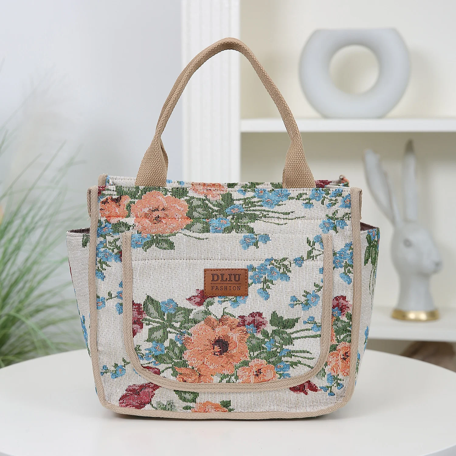 Толстая вязаная сумка из цветочной ткани, простая рабочая сумка-тоут, ланч-бокс для хранения, подходит для покупок, повседневного использования, офисная сумка для женщин
Толстая вязаная сумка из цветочной ткани, простая рабочая сумка-тоут, ланч-бокс для хранения, подходит для покупок, повседневного использования, офисная сумка для женщин