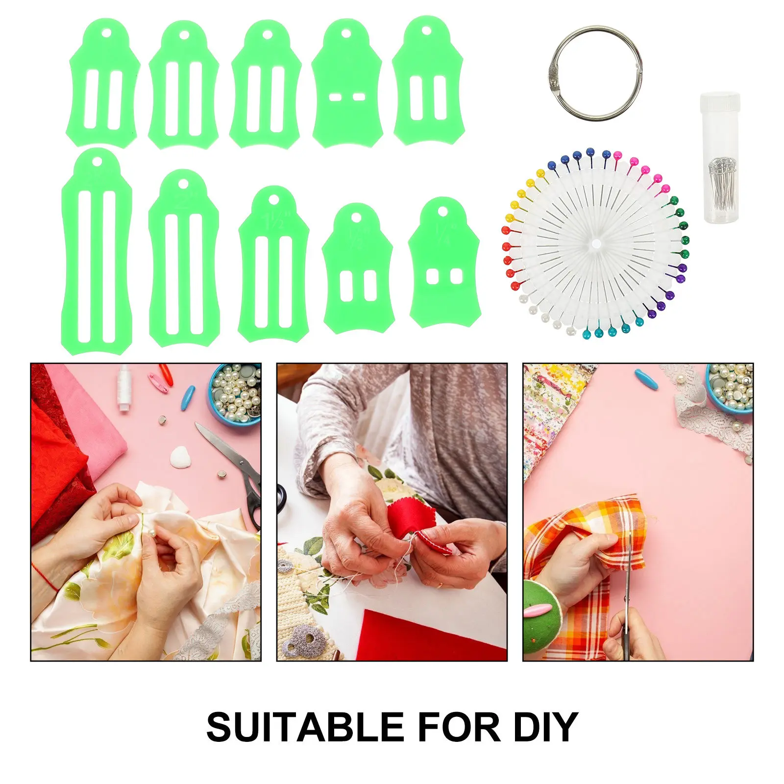 1Set Premium Quilting Tool Kit Folding Fabric Bias Tape Maker Multi-Color Sewing Pins Clips for Rug Bag Mat Runner
1Set Premium Quilting Tool Kit Folding Fabric Bias Tape Maker Multi-Color Sewing Pins Clips for Rug Bag Mat Runner