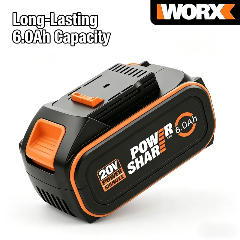 WORX 20V PowerShare 6.0Ah High Performance Lithium ion Battery,Stable Discharge for Cordless Impact Wrench Polisher Cutting Tool
WORX 20V PowerShare 6.0Ah High Performance Lithium ion Battery,Stable Discharge for Cordless Impact Wrench Polisher Cutting Tool