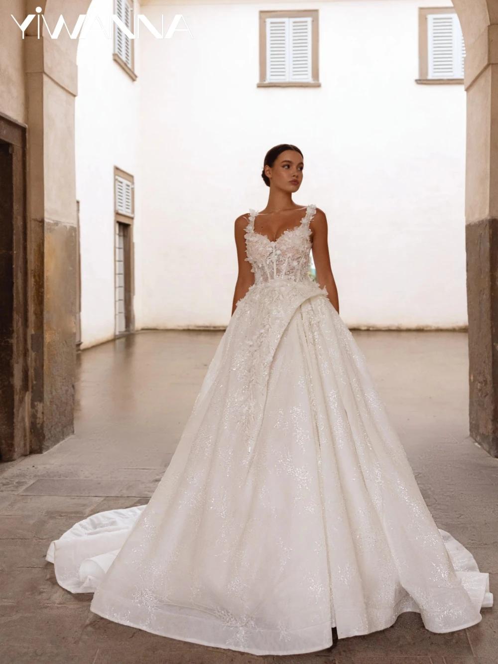 Romantic 3D Flower Sweetheart Neck Wedding Dress Shiny Beaded Lace Bridal Gown Customized A-line Long Dresses For Bride
Romantic 3D Flower Sweetheart Neck Wedding Dress Shiny Beaded Lace Bridal Gown Customized A-line Long Dresses For Bride